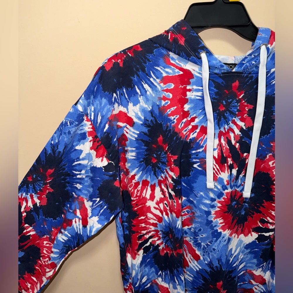Rouge Collection Multicolor Tie-Dye Hoodie - Picture 3 of 5